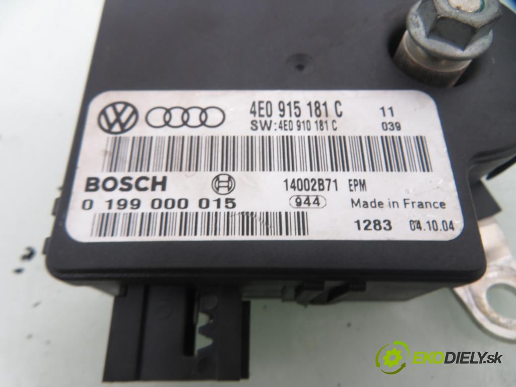 AUDI A8 D3 (4E2, 4E8) SEDAN 2004 171,00 3.0 TDI quattro - ASB 2967,00 MODUL akumulátora 4E0915181C ; 4E0910181C ; 0199000015