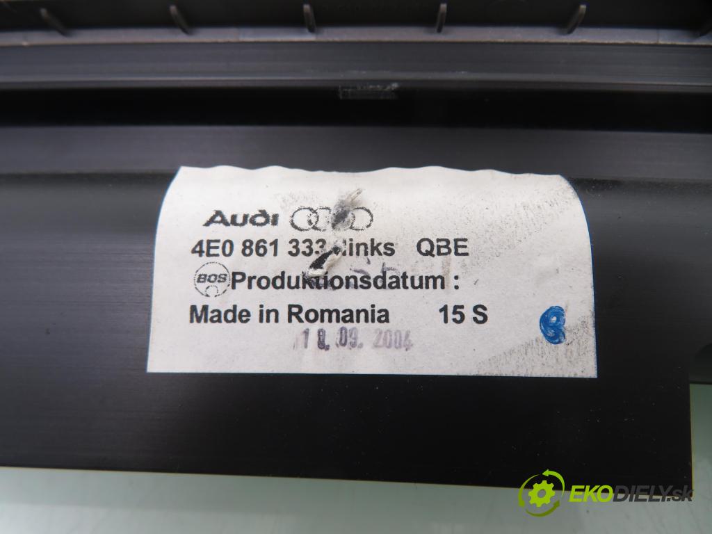 AUDI A8 D3 (4E2, 4E8) SEDAN 2004 171,00 3.0 TDI quattro - ASB 2967,00 Roleta okna 4E0861333 (Interiér ostatní)