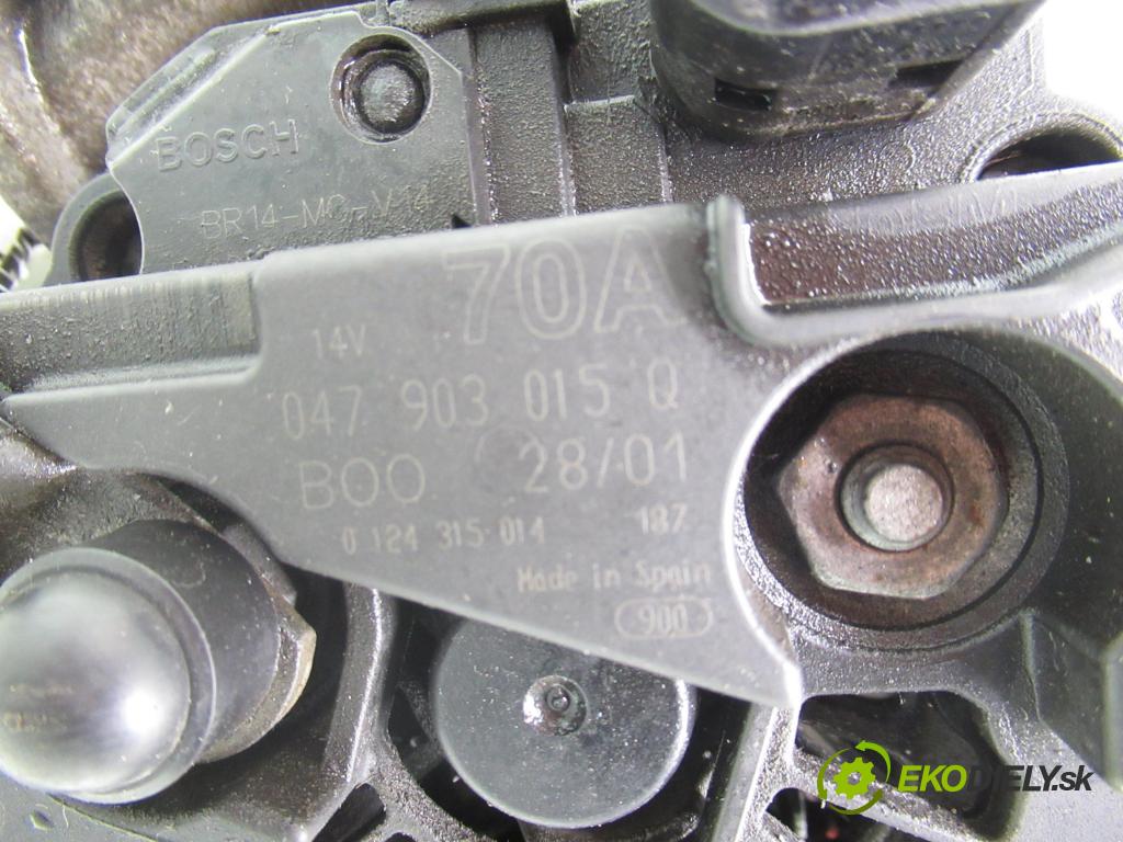 SKODA FABIA I (6Y2) HB 2001 44,00 1.4 MPi 60 - AZE 1397,00 Alternátor 047903015Q (Alternátor)