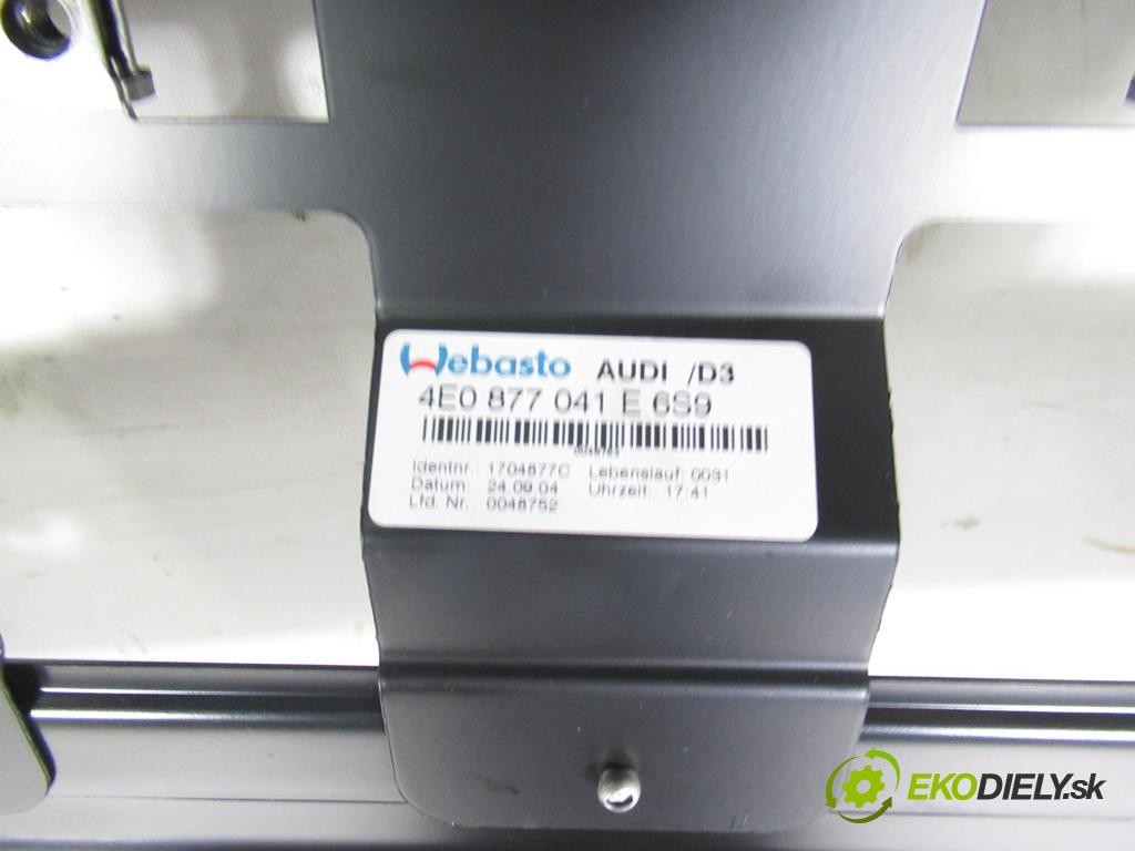 AUDI A8 D3 (4E2, 4E8) SEDAN 2004 171,00 3.0 TDI quattro - ASB 2967,00 strešné okno 4E0877041E ; 4E0959591 (Sklo karosérie)