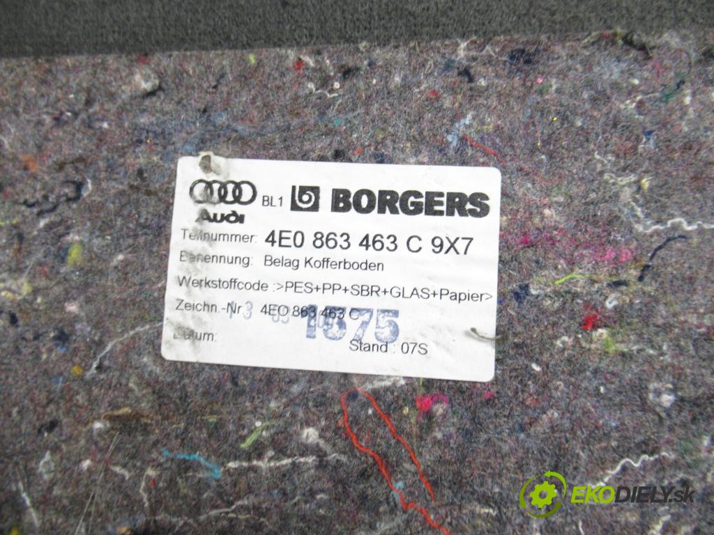 AUDI A8 D3 (4E2, 4E8) SEDAN 2004 171,00 3.0 TDI quattro - ASB 2967,00 krytina kufor / doska 4E0863463C