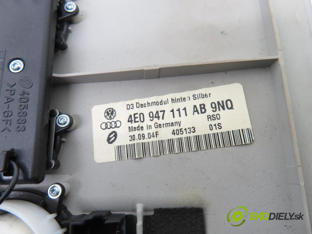 AUDI A8 D3 (4E2, 4E8) SEDAN 2004 171,00 3.0 TDI quattro - ASB 2967,00 osvetlenie kabína 4E0947111AB