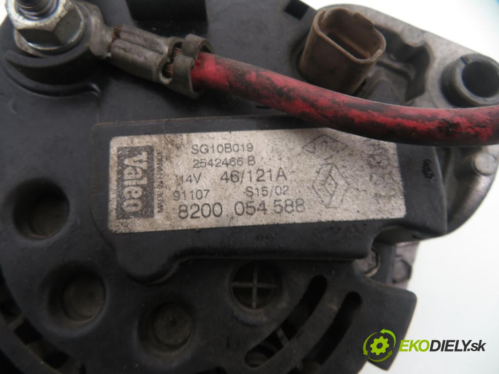 RENAULT SCENIC I (JA0/1_) MINIVAN 2000 75,00 1.9 dCi 102 - F9Q 732 1870,00 Alternátor 8200054588 ; 2542466B ; SG10B019 (Alternátor)