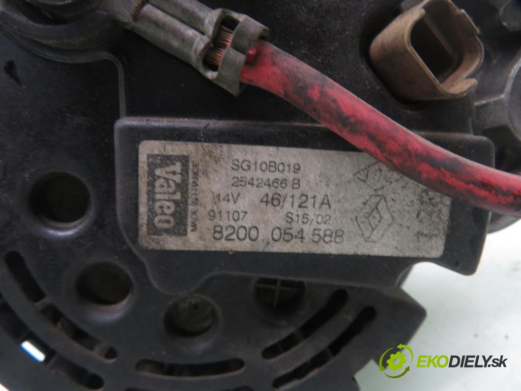 RENAULT SCENIC I (JA0/1_) MINIVAN 2000 75,00 1.9 dCi 102 - F9Q 732 1870,00 Alternátor 8200054588 ; 2542466B ; SG10B019 (Alternátor)
