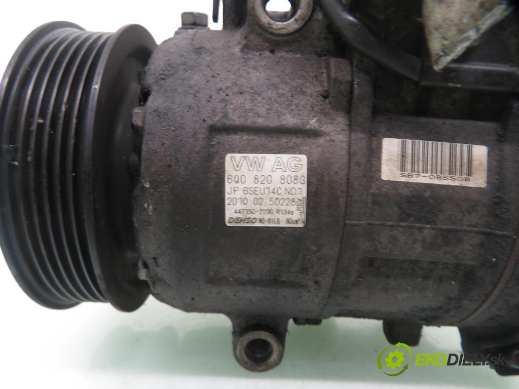 SEAT IBIZA IV (6J5, 6P1) HB 2010 59,00 1.4 TDI - BMS 1422,00 KOMPRESOR: klimatizácie 6Q0820808G ; 6SEU14C (Kompresor klimatizácie)
