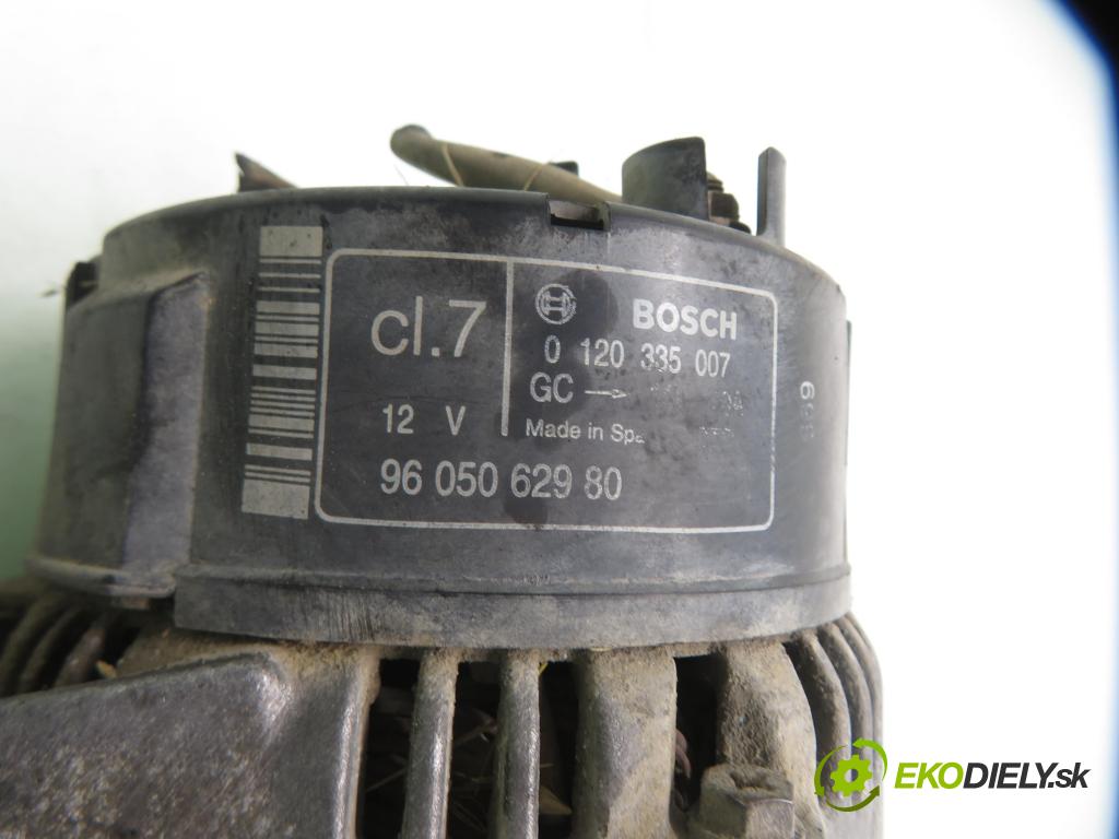 PEUGEOT 306 liftback (7A, 7C, N3, N5) HB 1997 55,00 1.4 - KDX (TU3MC) 1361,00 Alternátor 012335007 ; 9605062980 (Alternátor)