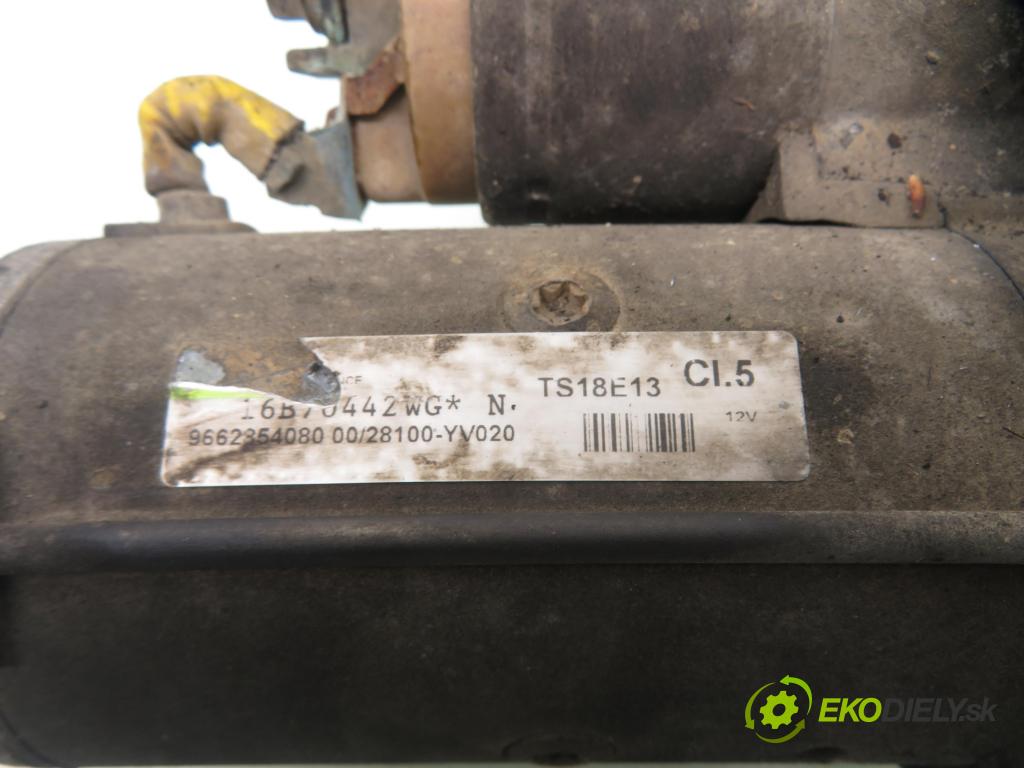 CITROEN C2 (JM_) HB 2006 50,00 1.4 HDi 68 8V - 8HZ 1398,00 startér 9662854080 ; TS18E13 (Startér)