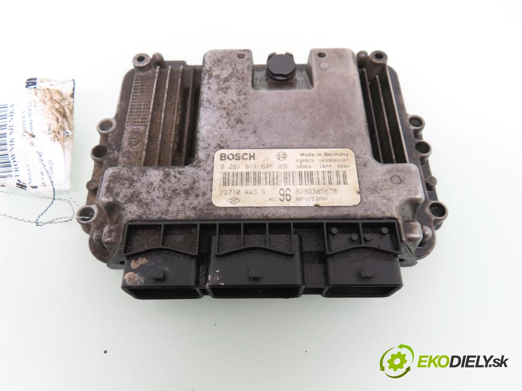 NISSAN PRIMERA Kombi (WP12) KOMBI 2003 88,00 1.9 dCi 120 - F9Q 1870,00 Riadiaca jednotka Motor 0281011646 ; 23710AW319 ; 8200305678