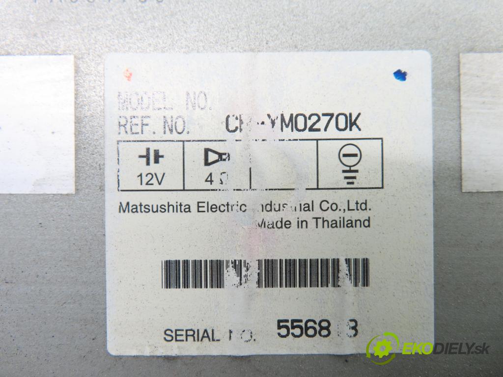 MAZDA 2 (DY) HB 2003 59,00 1.4 - FXJA 1388,00 RADIO CD 3M7118K876CB ; CRYM0270K