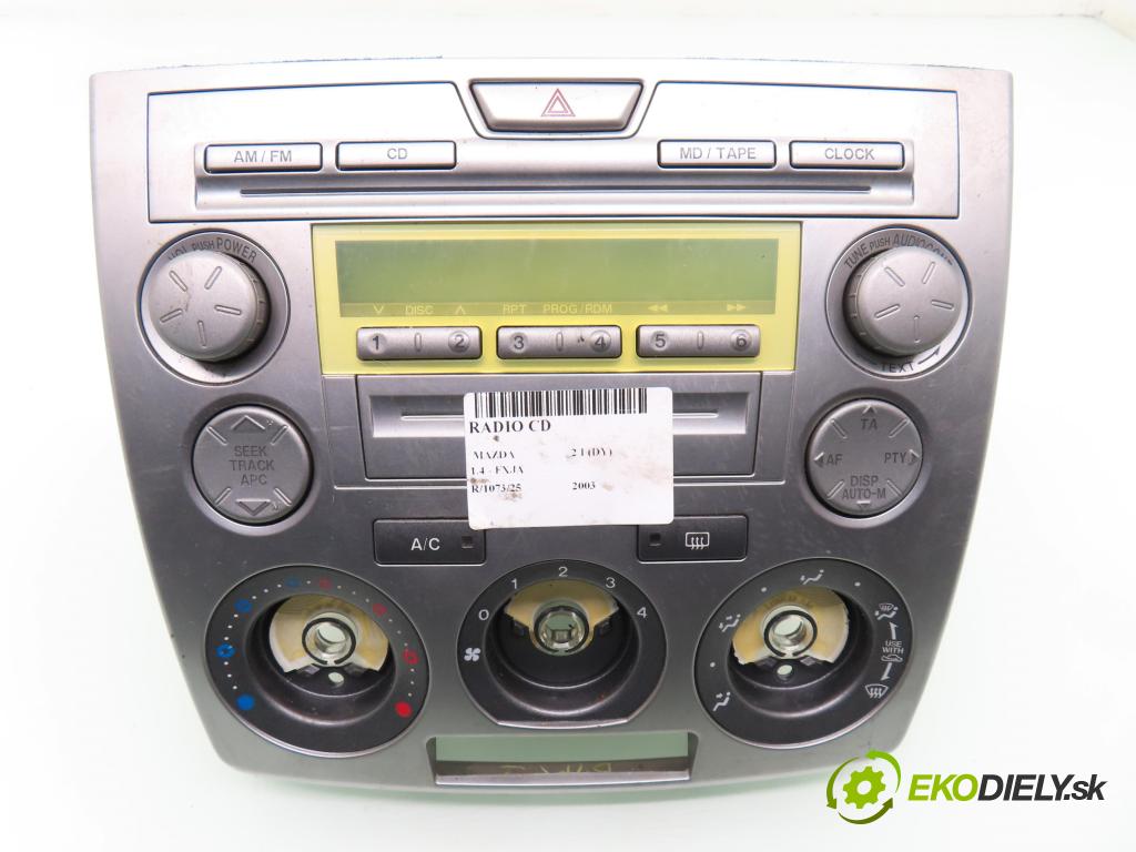 MAZDA 2 (DY) HB 2003 59,00 1.4 - FXJA 1388,00 RADIO CD 3M7118K876CB ; CRYM0270K