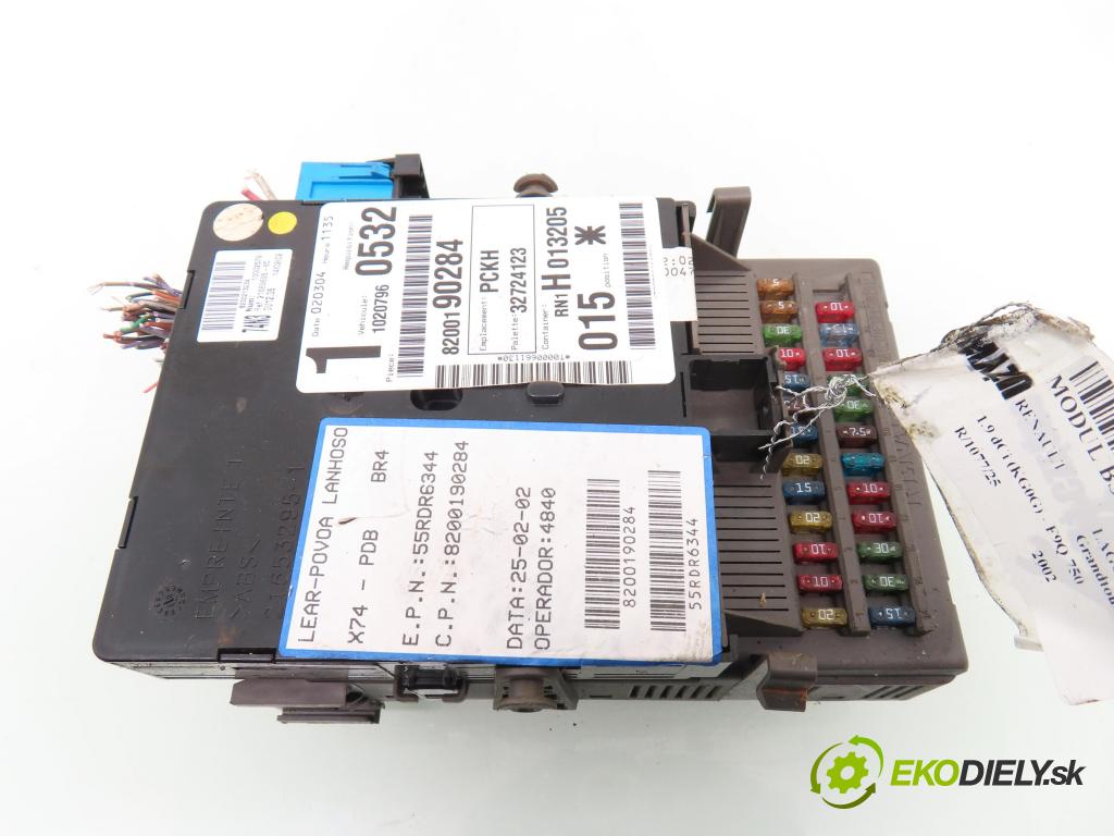 RENAULT LAGUNA II Grandtour (KG0/1_) KOMBI 2002 88,00 1.9 dCi 120 - F9Q 750 1870,00 MODUL BSI 8200213234 ; 8200148810A