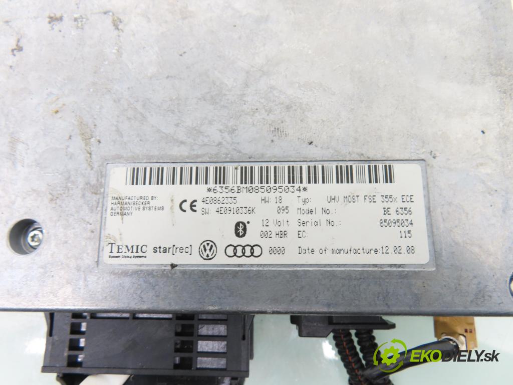 AUDI A8 D3 (4E2, 4E8) SEDAN 2004 171,00 3.0 TDI quattro - ASB 2967,00 MODUL BLUETOOTH 4E0862335