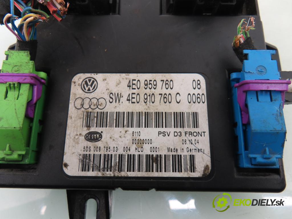AUDI A8 D3 (4E2, 4E8) SEDAN 2004 171,00 3.0 TDI quattro - ASB 2967,00 riadiaca jednotka / MODUL INNE: 4E0959760 ; 4E0910760C