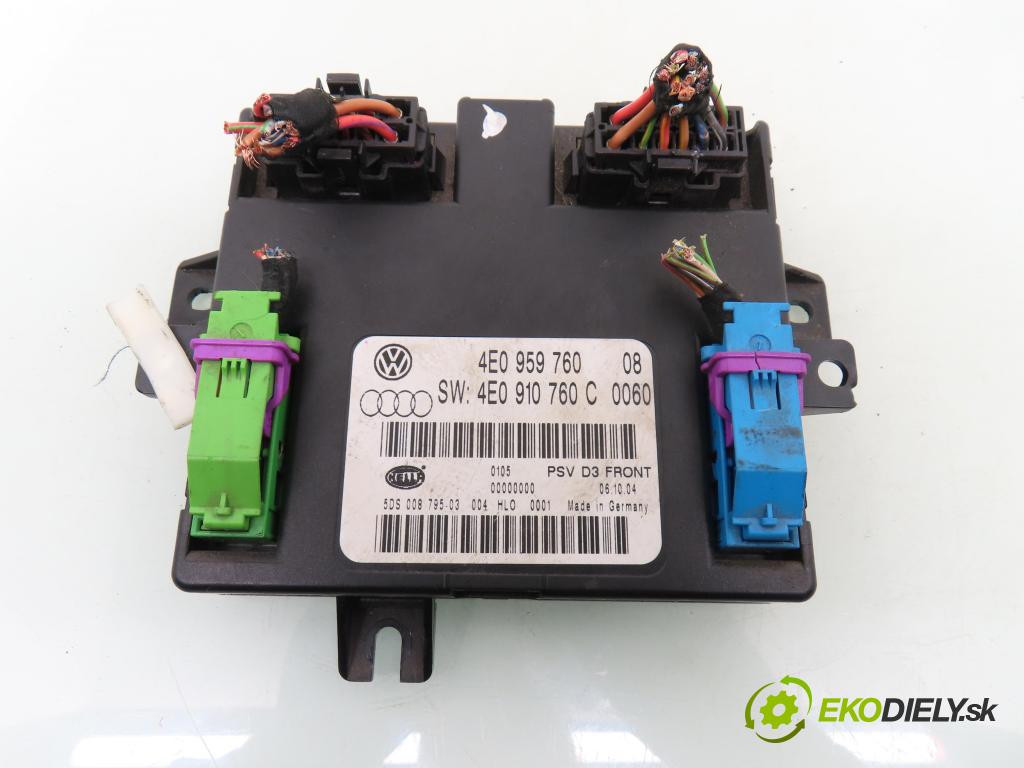 AUDI A8 D3 (4E2, 4E8) SEDAN 2004 171,00 3.0 TDI quattro - ASB 2967,00 riadiaca jednotka / MODUL INNE: 4E0959760 ; 4E0910760C