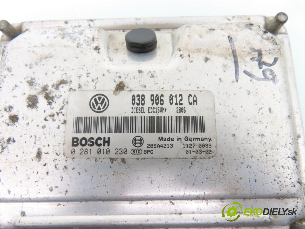 SEAT LEON (1M1) HB 2001 66,00 1.9 TDI - AGR 1896,00 řídící jednotka motora 038906012CA ; 0281010230