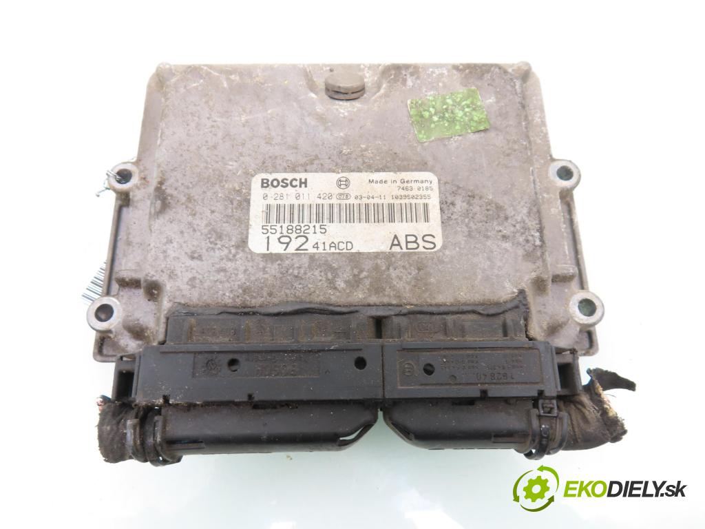 FIAT STILO (192_) HB 2003 59,00 1.9 JTD (192_XF1A) - 192 A3.000 1910,00 řídící jednotka motora 0281011420 ; 55188215