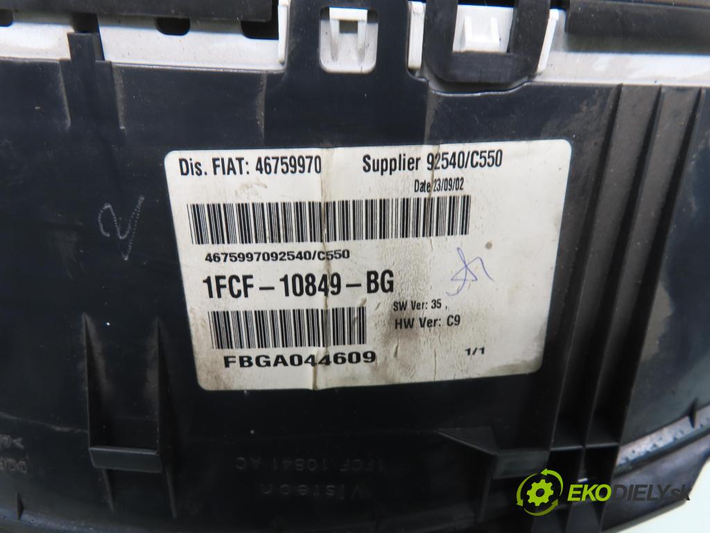 FIAT STILO (192_) HB 2003 59,00 1.9 JTD (192_XF1A) - 192 A3.000 1910,00 prístrojovka elektrický 1FCF10849BG ; 46759970