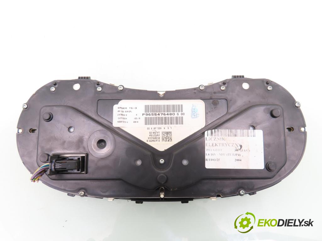 PEUGEOT 307 (3A/C) HB 2004 80,00 1.6 16V - NFU (TU5JP4) 1587,00 prístrojovka elektrický P9655476480G