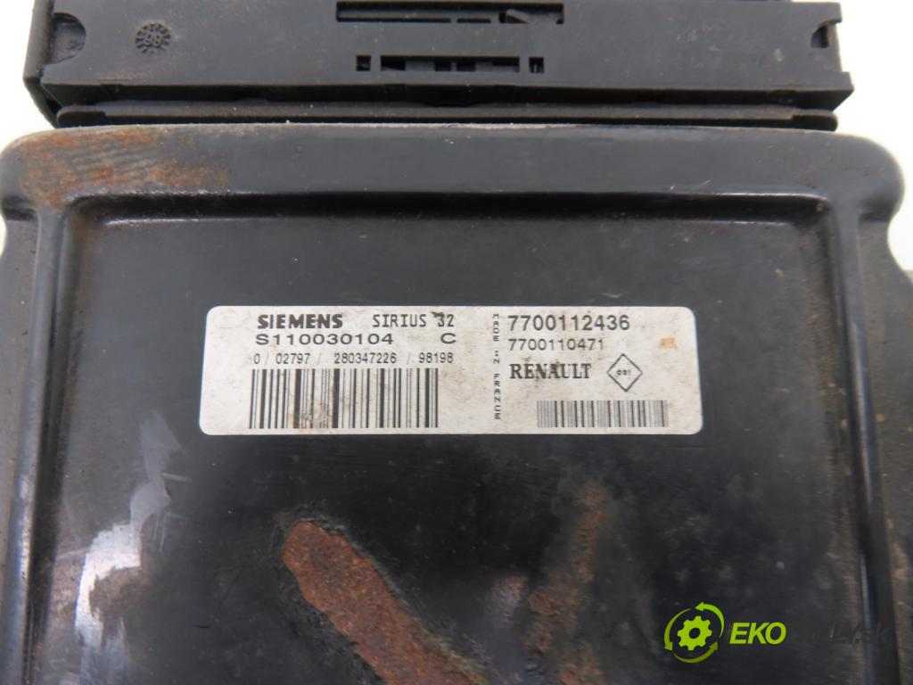 RENAULT CLIO II (BB_, CB_) HB 1999 55,00 1.4 (B/CB0C) - E7J 634 1390,00 řídící jednotka motora S110030104C ; 7700112436 ; 7700110471