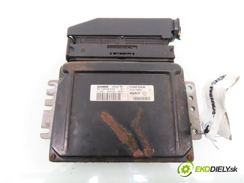 RENAULT CLIO II (BB_, CB_) HB 1999 55,00 1.4 (B/CB0C) - E7J 634 1390,00 řídící jednotka motora S110030104C ; 7700112436 ; 7700110471