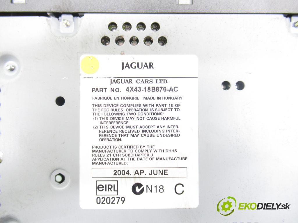 JAGUAR X-TYPE I (X400) SEDAN 2004 96,00 2.0 D 130 - FMBA 1998,00 RADIO CD 4X4318B876AC