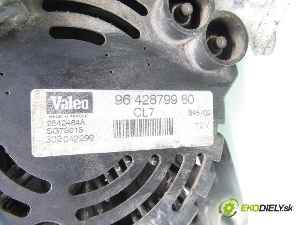 PEUGEOT 206 CC (2D) CABRIO 2002 80,00 1.6 16V - NFU 1587,00 Alternátor 9642879980 ; 2542484A (Alternátor)