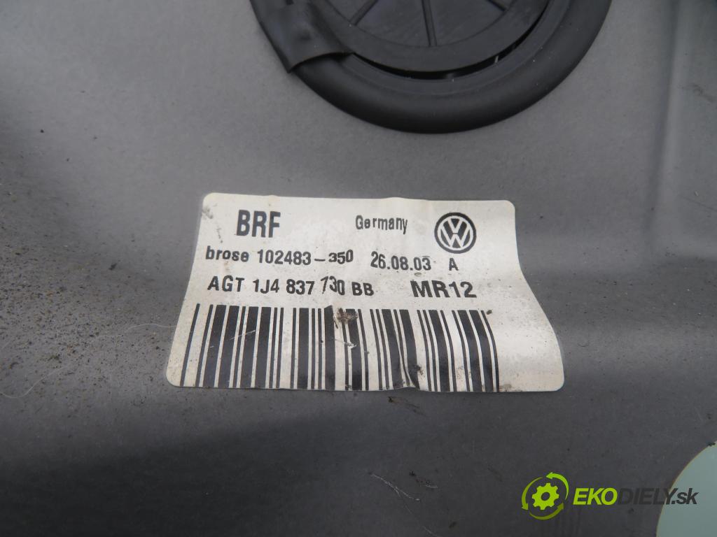 VW BORA (1J2) KOMBI 2003 96,00 1.9 TDI - ASZ 1896,00 Mechanizmus okien 1J4837756F ; 119693109 ; 1J4837730BB