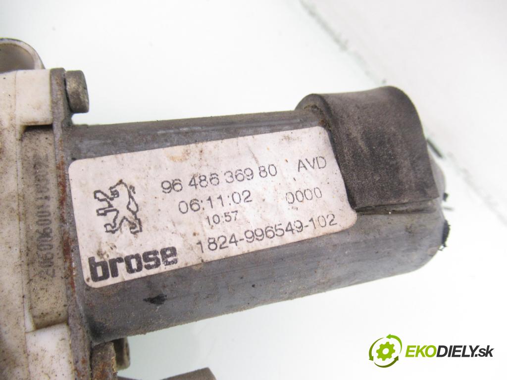 PEUGEOT 206 CC (2D) CABRIO 2002 80,00 1.6 16V - NFU (TU5JP4) 1587,00 mechanismus oken PPE 9648636980