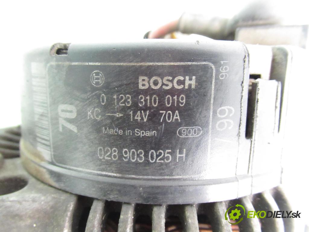 SKODA FELICIA II (6U1) HB 1999 55,00 1.6 MPI 75 - AEE 1598,00 Alternátor 0123310019 ; 028903025H (Alternátor)