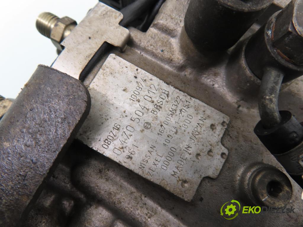 NISSAN ALMERA TINO (V10) MINIVAN 2003 84,00 2.2 dCi - YD22DDTi 2184,00 Pumpa vstrekovacia 0470504012 ; 167005M322 ; 1093412051 (Vstrekovacie čerpadlo)