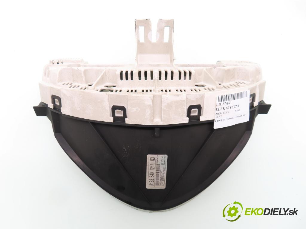 MERCEDES-BENZ KLASA A (W168) HB 2003 55,00 A 160 CDI 75 - OM 668.940 1689,00 prístrojovka elektrický A1685401247