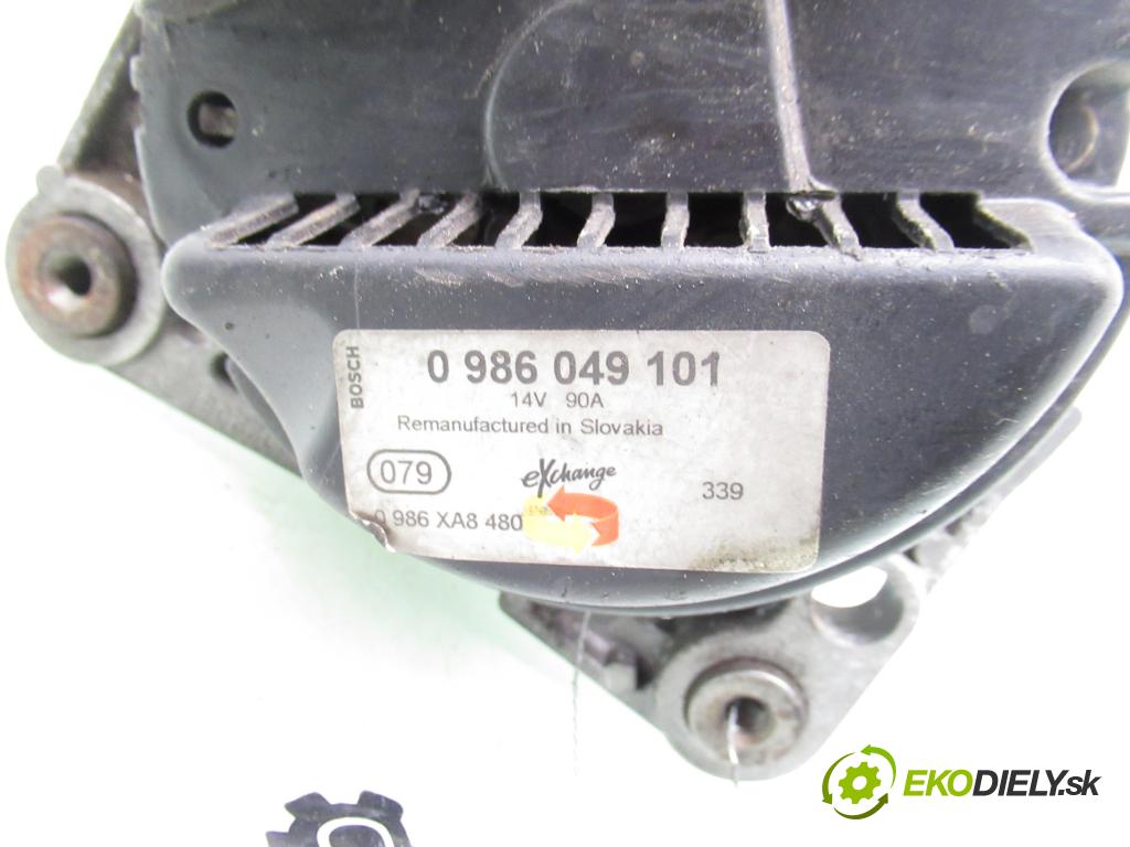 VW POLO (9N_) HB 2005 47,00 1.2 12V - BME 1198,00 Alternátor 0986049101 (Alternátor)