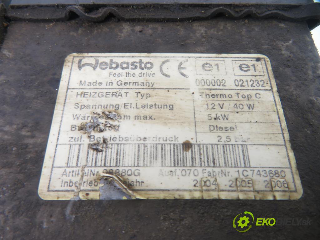 CITROEN C8 (EA_, EB_) MINIVAN 2004 79,00 2.0 HDi - RHM (DW10ATED4) 1997,00 Webasto 66724B (Webasto (nezávislé topení))