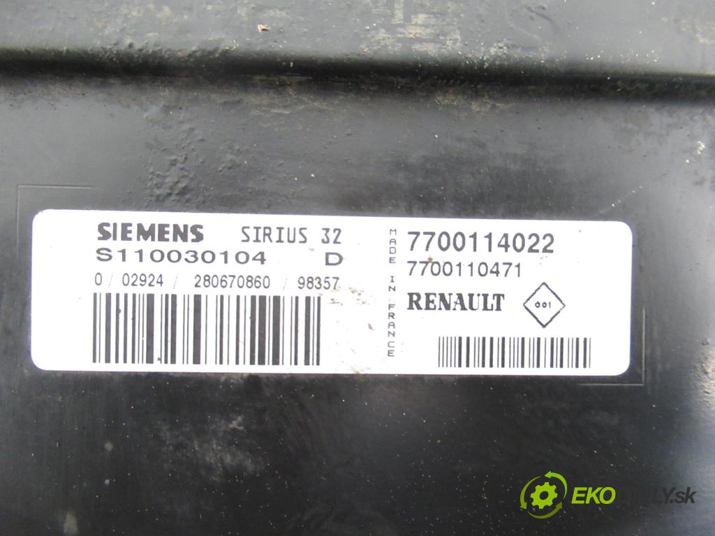 RENAULT CLIO II (BB_, CB_) HB 1999 43,00 1.2 8V 58 1149,00 spinačka / imobilizéra IMMO / Riadiaca jednotka S110030104D ; 7700114022 ; 7700110471