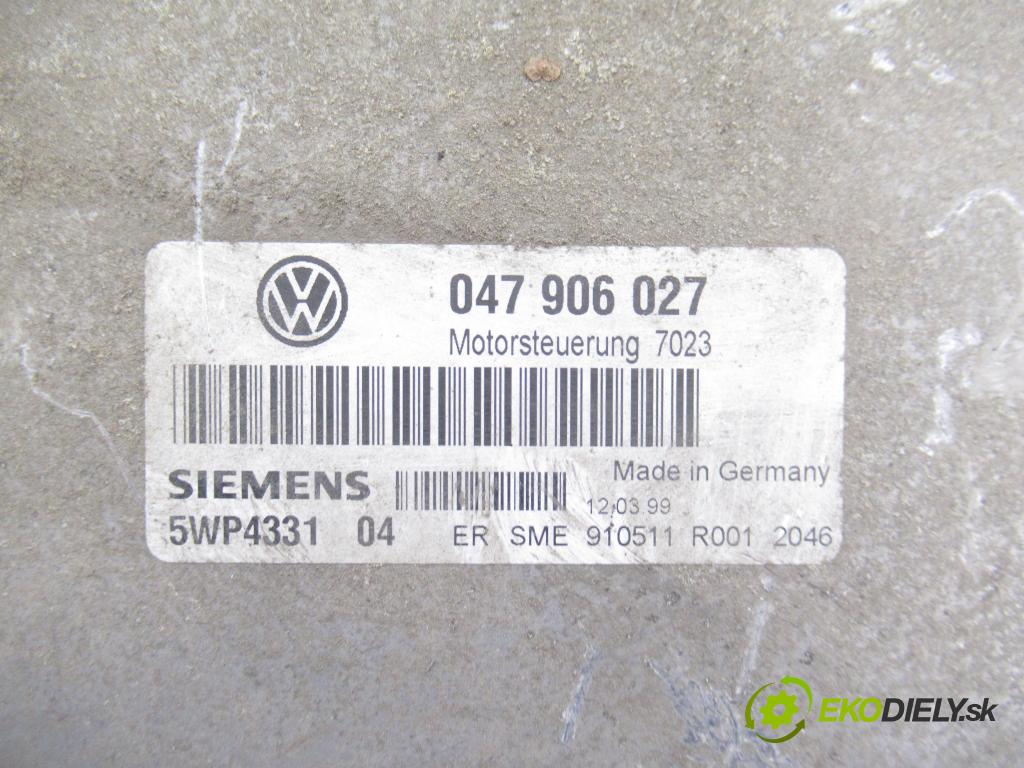 VW LUPO (6X1, 6E1) HB 1999 37,00 1 - AER 999,00 spinačka / imobilizéra IMMO / Riadiaca jednotka 047906027 ; 5WP4331 ; 0263615011
