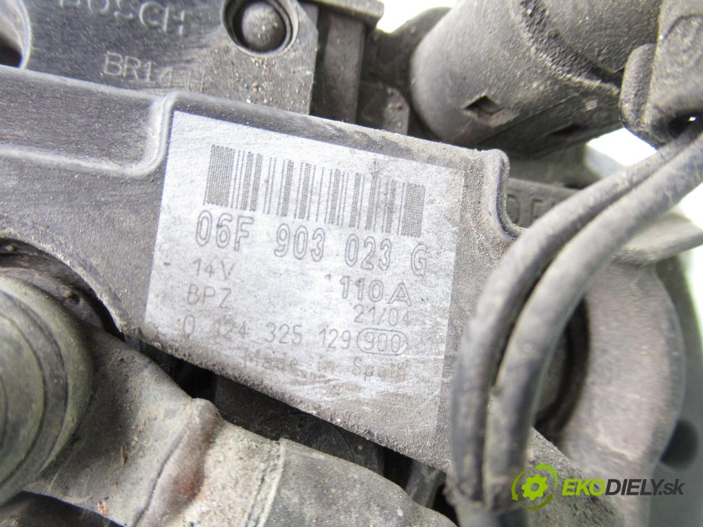 VW GOLF V (1K1) HB 2004 75,00 1.6 - BGU 1595,00 Alternátor 0124325129 ; 06F903023G (Alternátor)