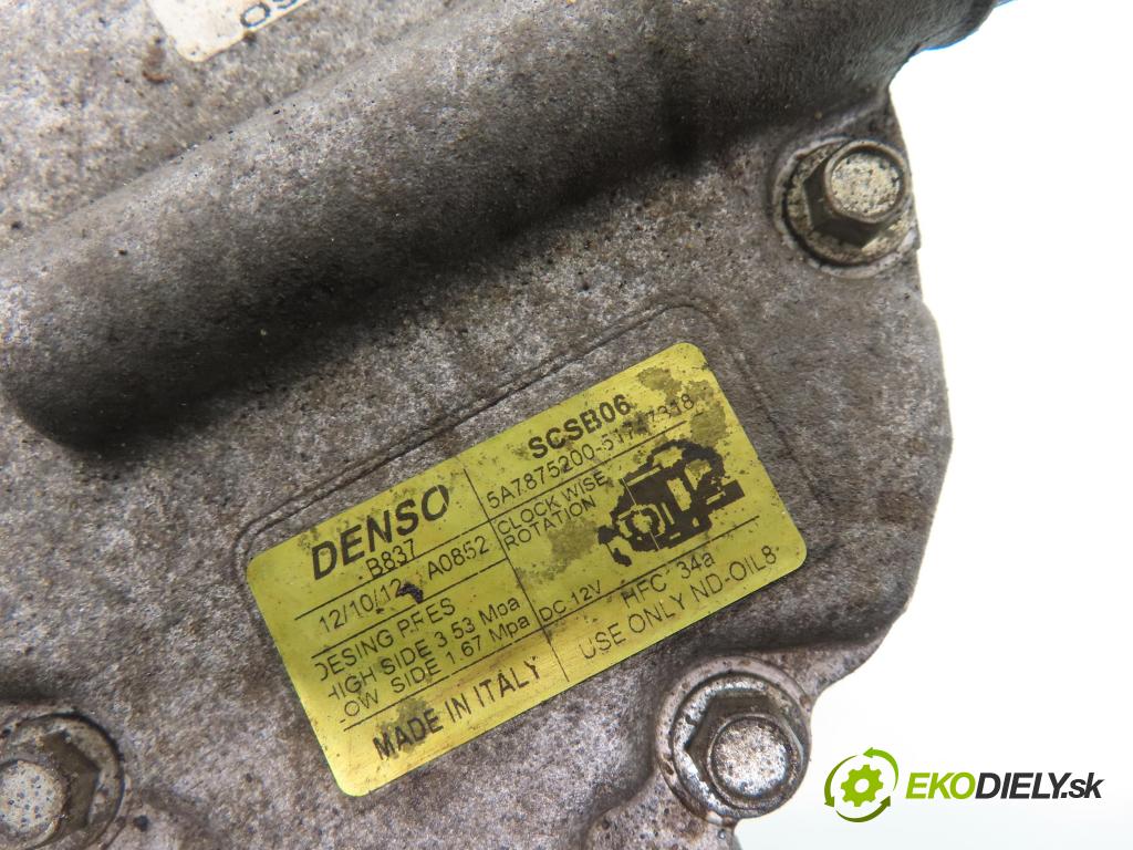 FIAT PANDA (169_) VAN 2012 51,00 1.2 LPG - 169 A4.000 1242,00 KOMPRESOR: klimatizácie SCSB06 ; 5A7875200 ; 51747318 (Kompresor klimatizácie)