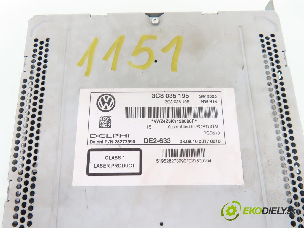 VW GOLF VI (5K1) HB 2011 155,00 2.0 GTi - CCZB 1984,00 RADIO CD 3C8035195