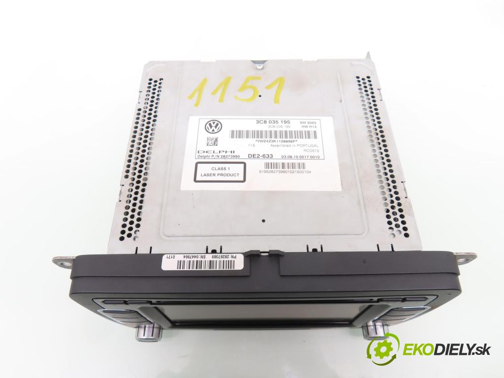 VW GOLF VI (5K1) HB 2011 155,00 2.0 GTi - CCZB 1984,00 RADIO CD 3C8035195