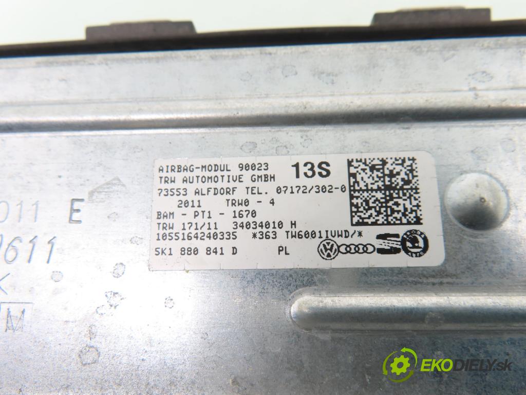 VW GOLF VI (5K1) HB 2011 155,00 2.0 GTi - CCZB 1984,00 AirBag air BAG volantu 5K1880841D