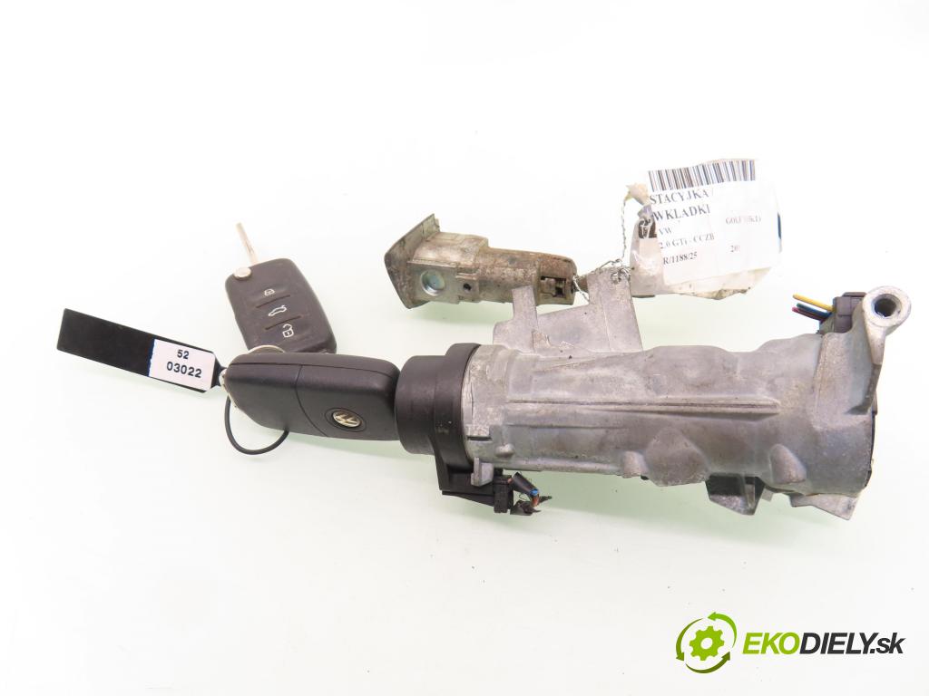 VW GOLF VI (5K1) HB 2011 155,00 2.0 GTi - CCZB 1984,00 spinačka / zámky 1K0905851B ; 1K0905865A