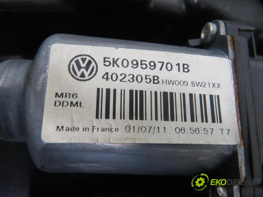 VW GOLF VI (5K1) HB 2011 155,00 2.0 GTi - CCZB 1984,00 Mechanizmus okien 5K0959793 ; 5K0959701B ; 5K1837729T