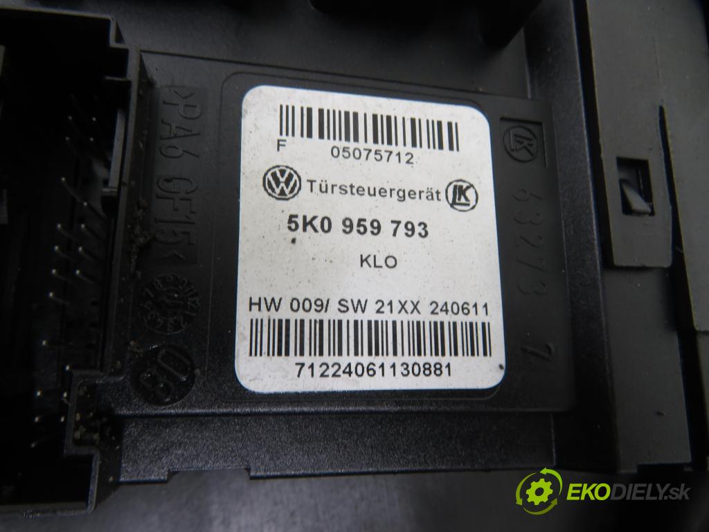 VW GOLF VI (5K1) HB 2011 155,00 2.0 GTi - CCZB 1984,00 Mechanizmus okien 5K0959793 ; 5K0959701B ; 5K1837729T
