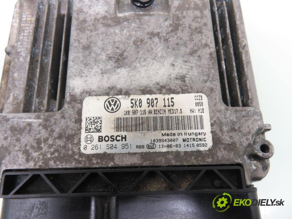 VW GOLF VI (5K1) HB 2011 155,00 2.0 GTi - CCZB 1984,00 Riadiaca jednotka Motor 5K0907115 ; 0261S04951