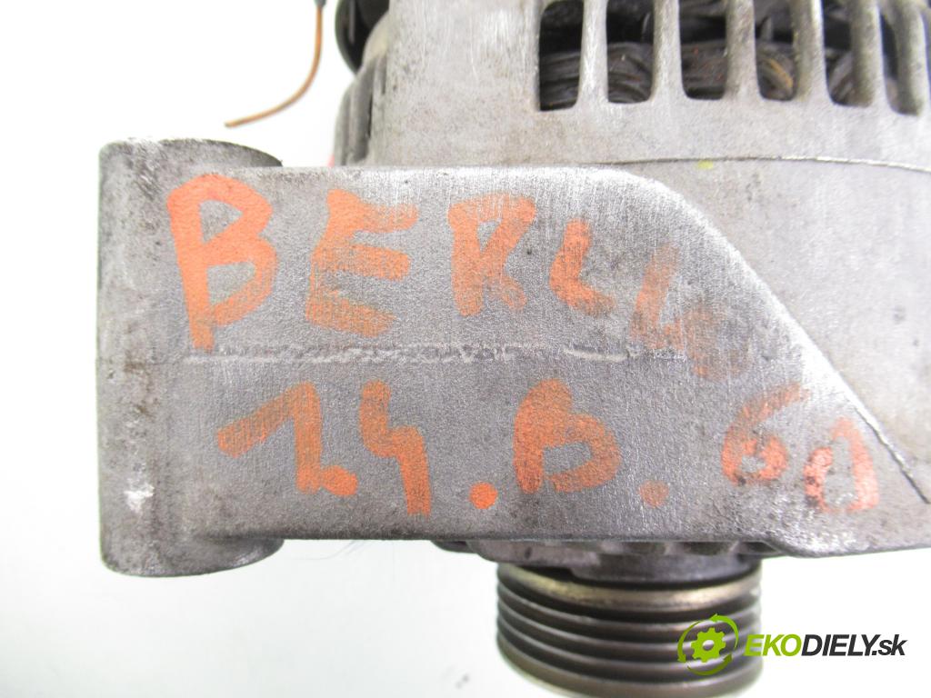 CITROEN BERLINGO / BERLINGO FIRST nadwozie wielkoprzestrzenne (MPV) KOMBIVAN 1999 55,00 1.4 i 75 - KFX 1360,00 Alternátor 83620220 (Alternátor)