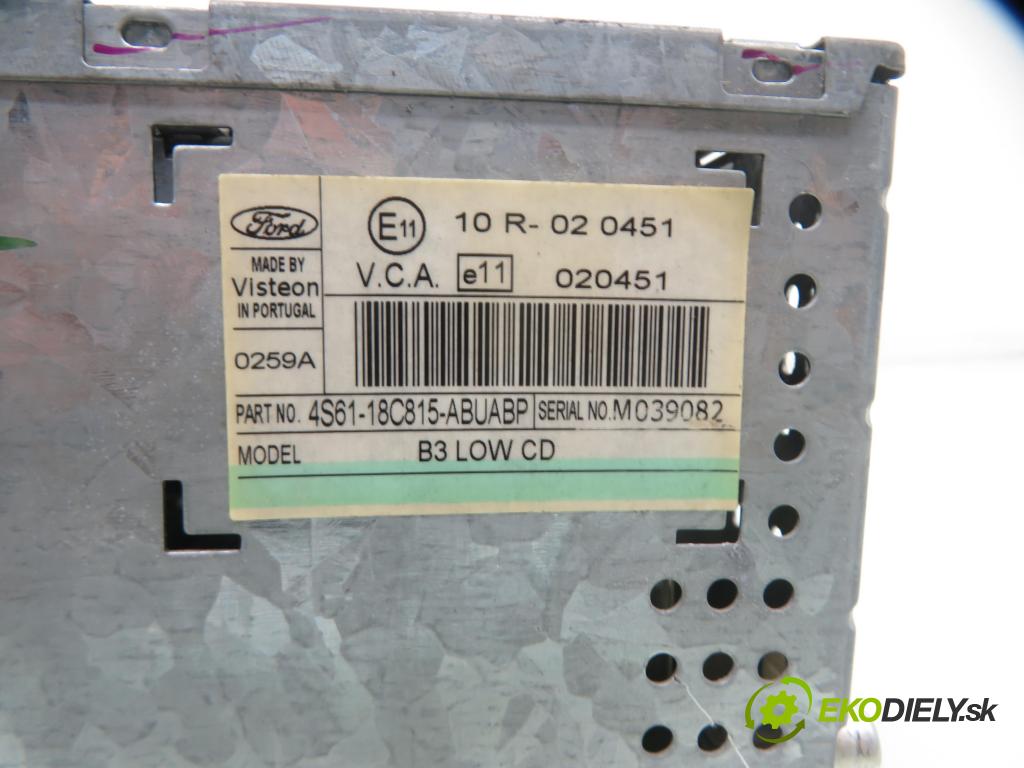 FORD FIESTA V (JH_, JD_) HB 2003 55,00 1.25 16V - FUJB 1242,00 RADIO CD 4S6118C815AB