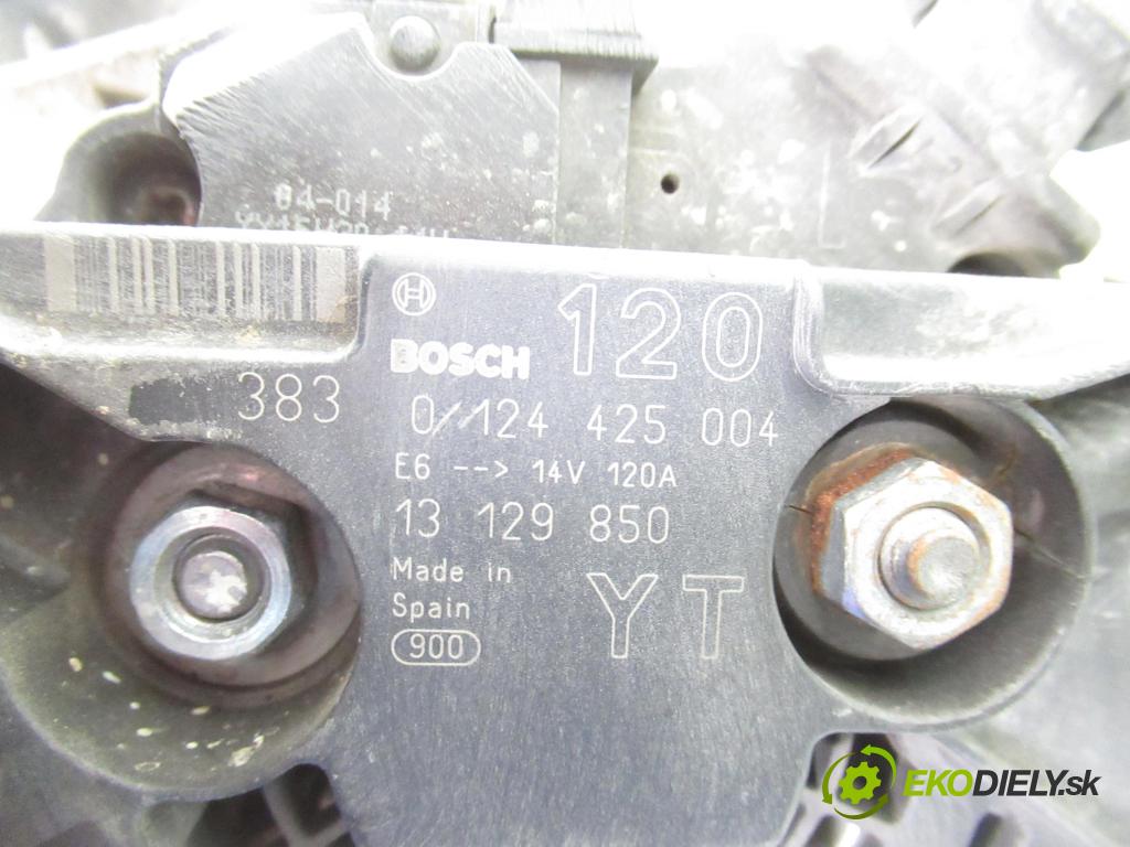 OPEL VECTRA C GTS (Z02) LIFTBACK 2003 108,00 2.2 16V - Z 22 SE 2198,00 Alternátor 0124425004 ; 13129850 (Alternátor)