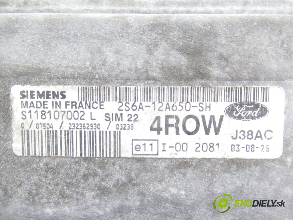 FORD FUSION (JU_) HB 2003 59,00 1.4 - FXJA 1388,00 Riadiaca jednotka Motor 2S6A12A650SH ; S118107002