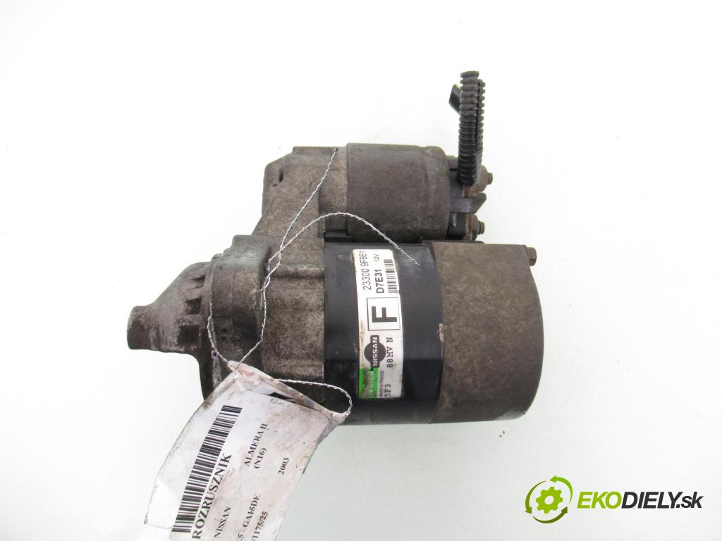 NISSAN ALMERA II (N16) HB 2003 77,00 1.5 - GA15DE 1498,00 startér 233009F661 (Startér)