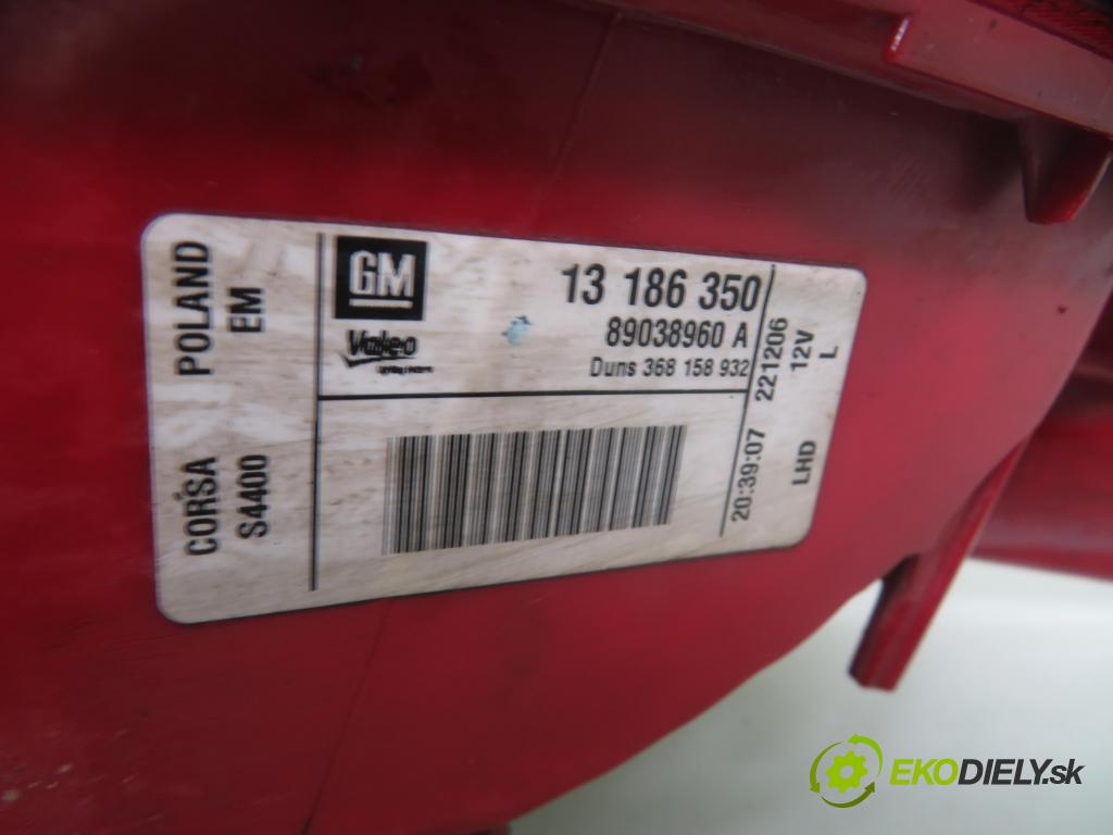 OPEL CORSA D (S07) HB 2006 66,00 1.4 - Z 14 XEP 1364,00 Svetlo ľavé zadné 13186350 ; 89038960A ; 368158932